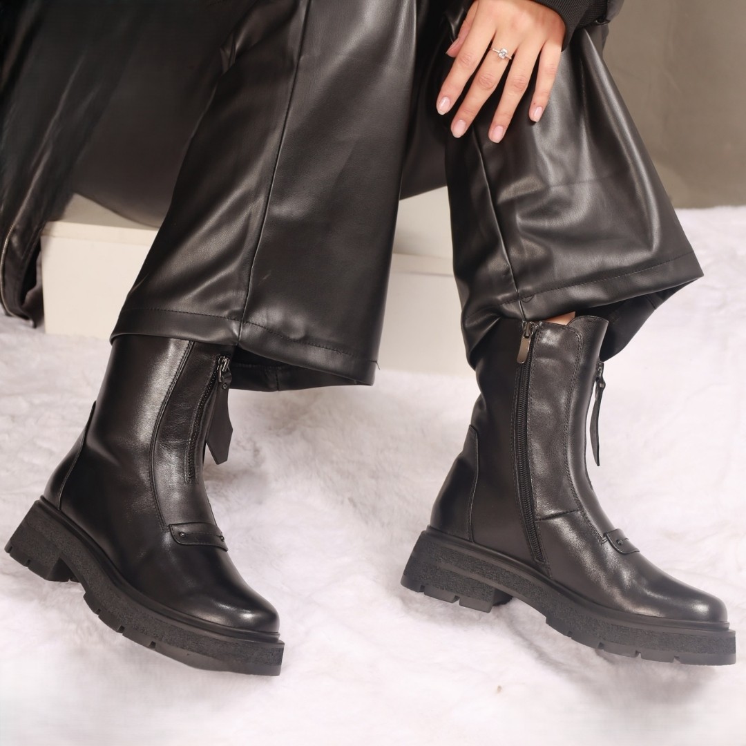KEILEA брэндийн хар өнгийн өндөр түрийтэй өвлийн ботинк – S2144