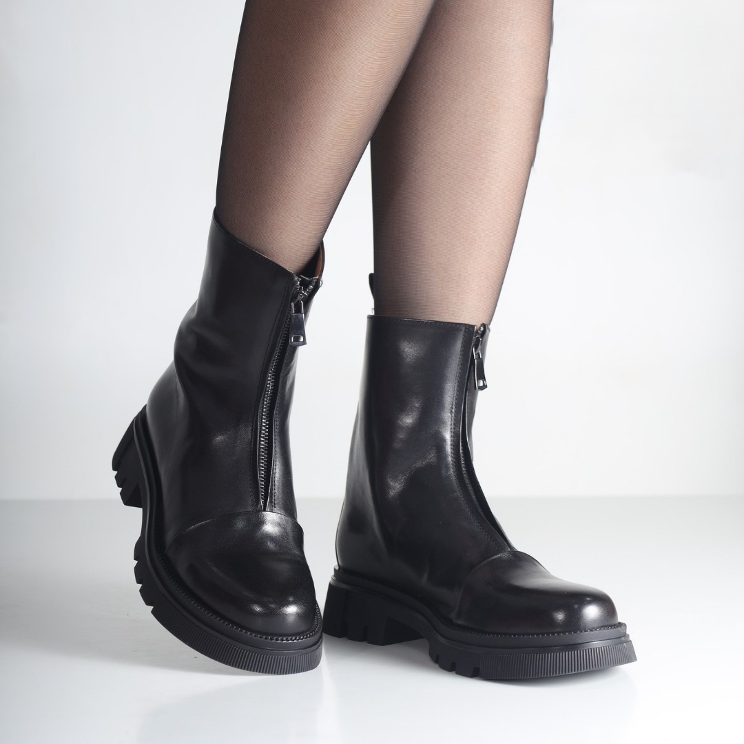 Хар арьсан Chunky Ankle Boots