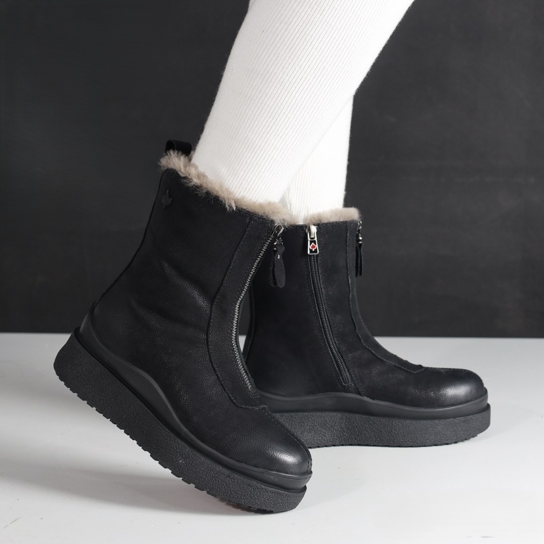 LORENZ брэндийн үслэг дотортой хар өнгийн өвлийн ботинк – S2300