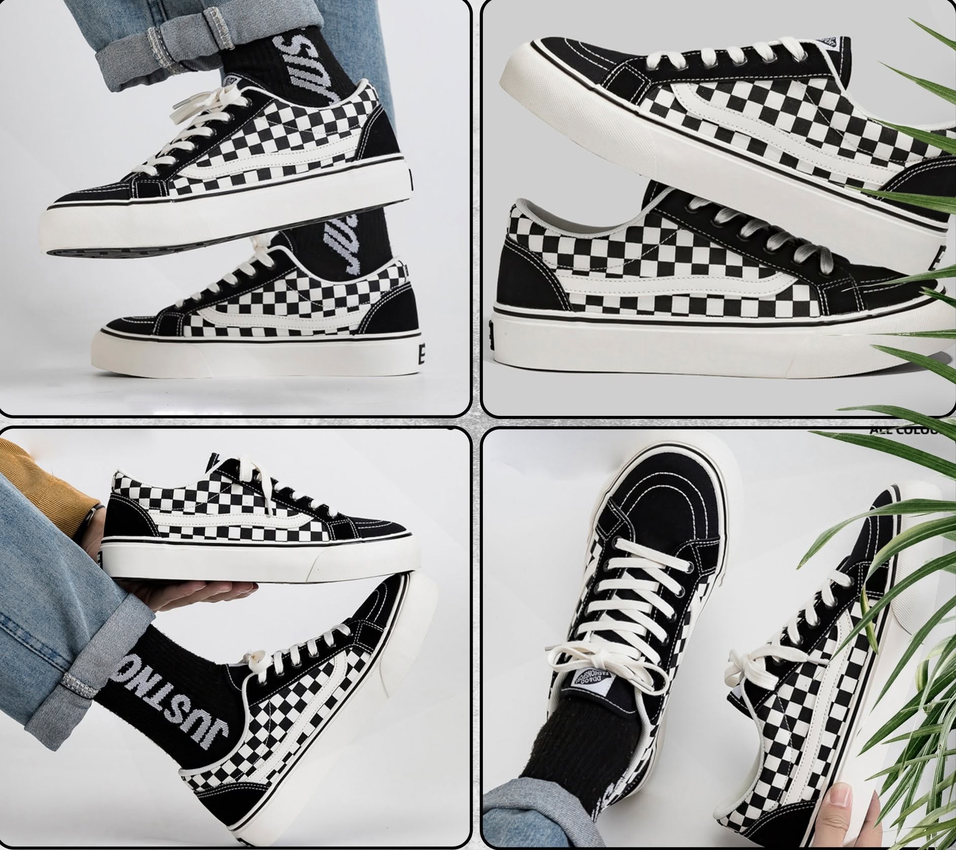 Vans Хар-цагаан шоон хээтэй платформ пүүз