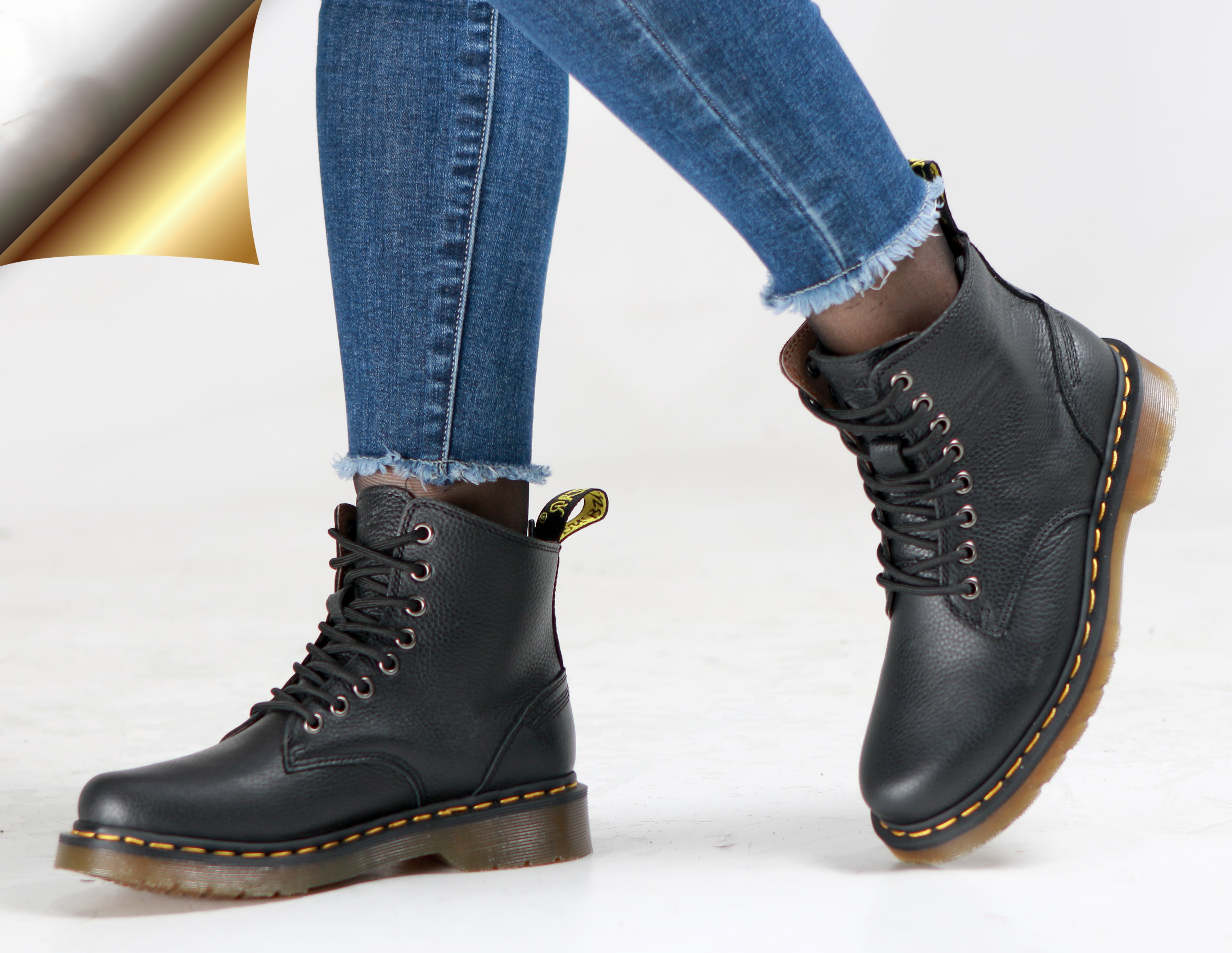 Хар арьсан Lace-Up Boots