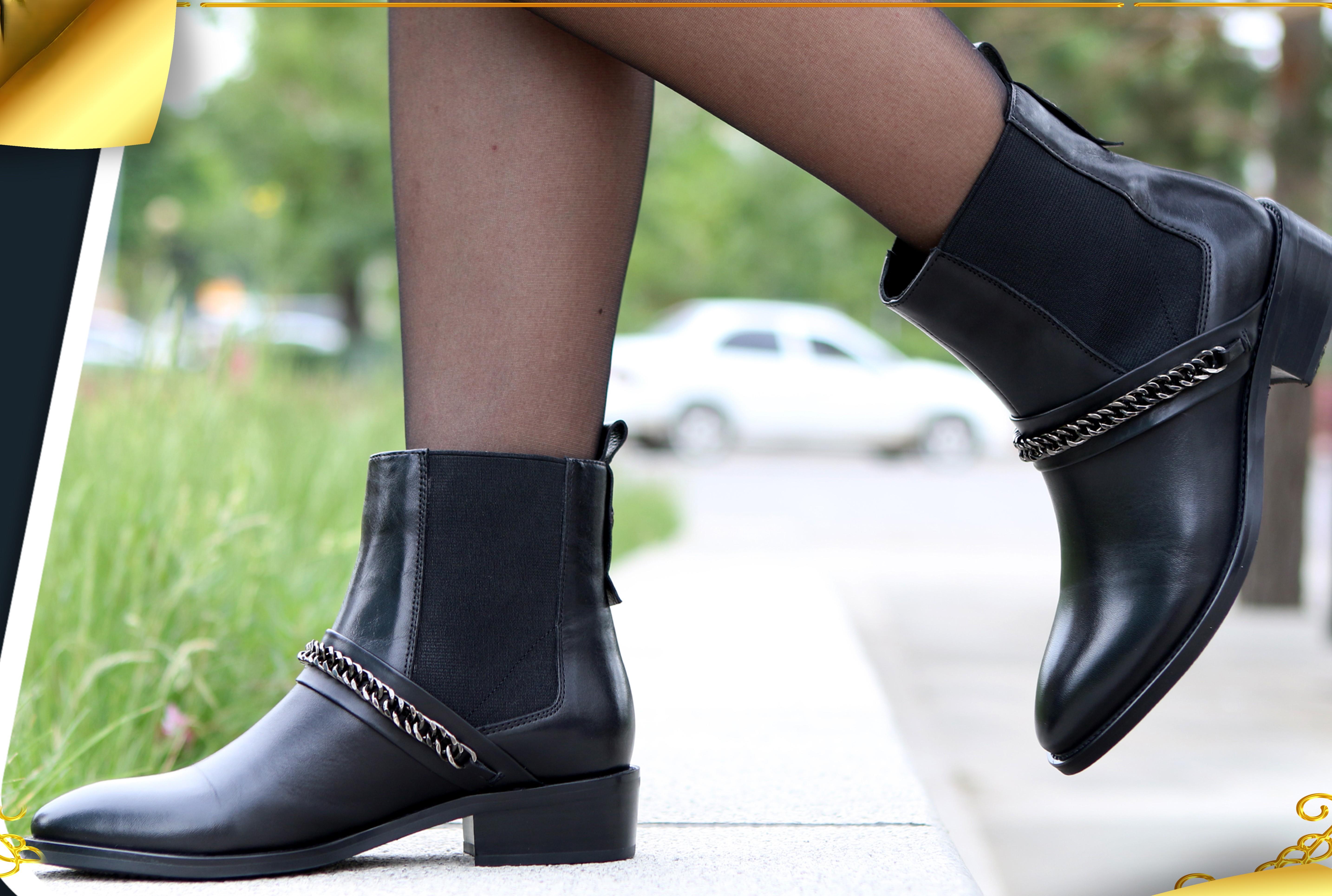 Хар арьсан Chelsea Ankle Boots