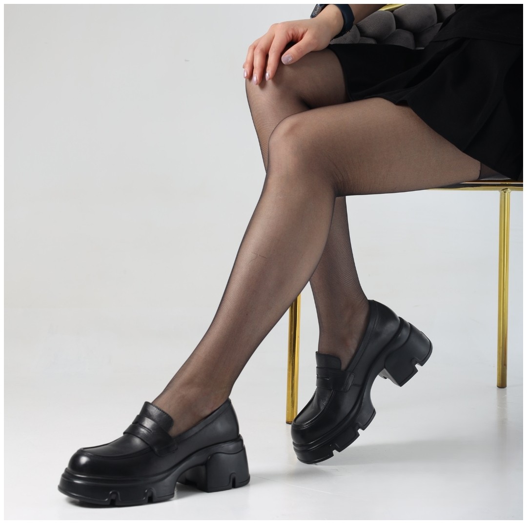 Хар chunky ултай loafer