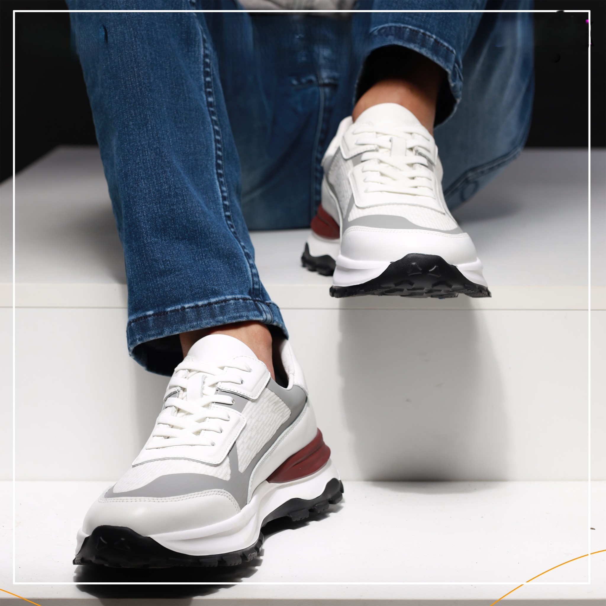 Цагаан Chunky Casual Sneaker